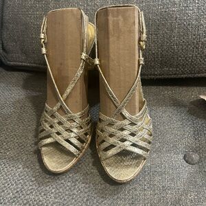Coach dawnn Gold Strappy Women's Sandals